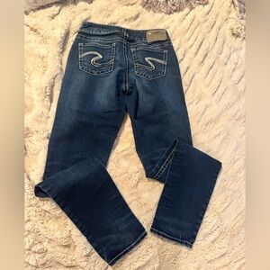 Silver dark denim jeggings jeans